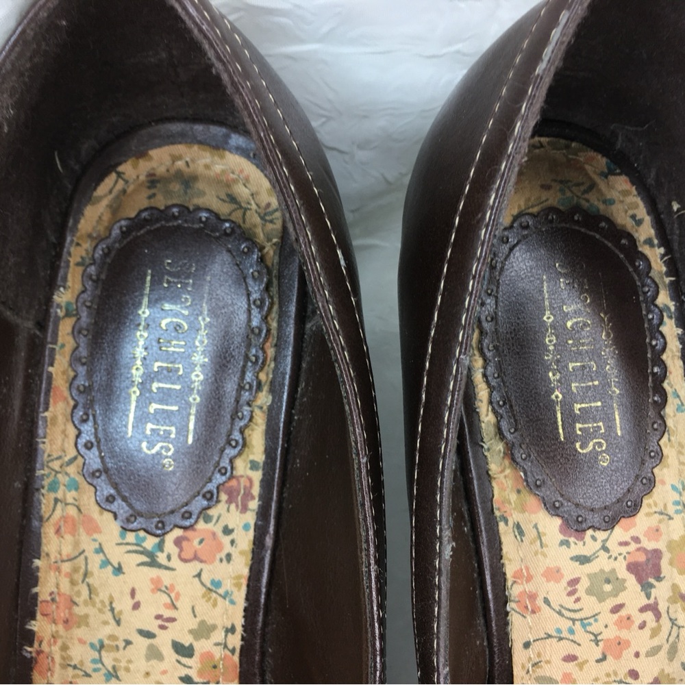 Seychelles Brown Mary Jane Mid Heel Pump -8- - Picture 5 of 15